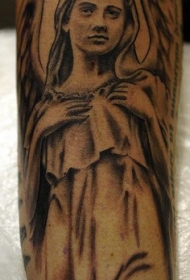 手臂上的天使女人纹身图案