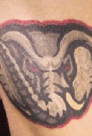 愤怒的邪恶大象标志纹身图案