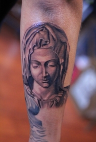 手臂宗教风格圣母肖像纹身图案