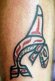 埃及部落风格鲨鱼纹身图案