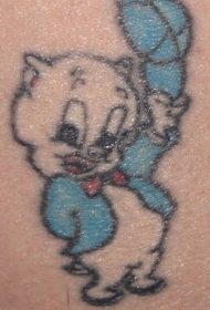 迪士尼小猪彩色纹身图案