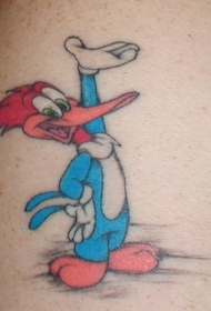 彩色精美的卡通鸭子纹身图案