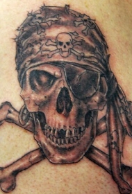 3D海盗骷髅个性纹身图案