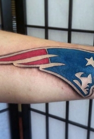 手臂彩色3D美国运动队会徽纹身图案