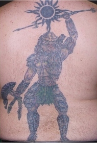 太阳下的铁血战士纹身图案
