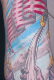 爱国者美国国旗彩绘纹身图案
