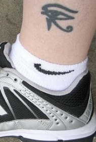 荷鲁斯之眼标志脚踝纹身图案