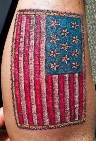 定制的美国国旗彩色纹身图案