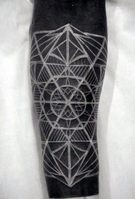 3D黑白美丽的装饰手臂纹身图案