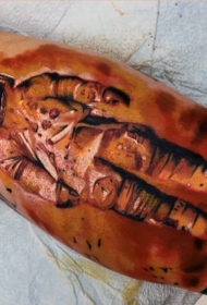 手臂3D彩色的宇航员个性纹身图案