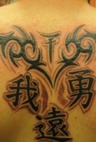 中国汉字与符号图腾纹身图案