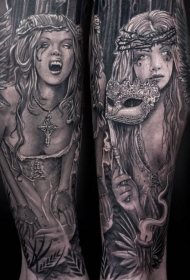 吸血鬼少女维多利亚弗朗西丝纹身图案