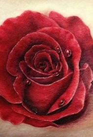 漂亮逼真的玫瑰纹身图案