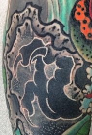 手臂黑色亚洲亚洲风格的龙爪纹身图案