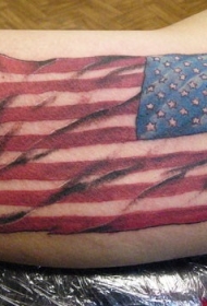 美国国旗彩绘手臂纹身图案