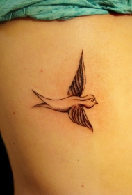 可爱小鸟简约纹身图案