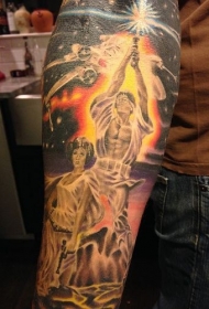 手臂星球大战主题丰富多彩的各种英雄纹身图案
