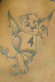 泰迪熊恶魔纹身图案
