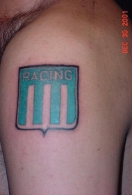 经典的赛车标志纹身图案
