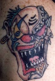 邪恶机器人小丑纹身图案