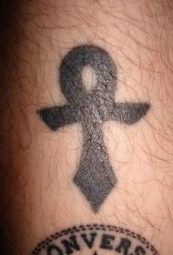 古埃及十字架符号黑色纹身图案