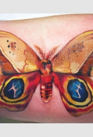 黄色的蝴蝶个性纹身图案
