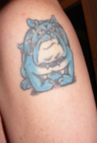 卡通蓝色汤姆狗纹身图案