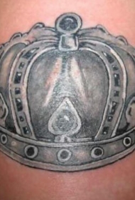 逼真的皇冠黑色纹身图案