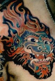 中国风龙头纹身图案