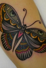 漂亮的传统蝴蝶纹身图案