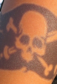 海盗旗黑色纹身图案
