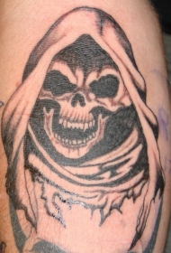 黑色斗篷的死神纹身图案