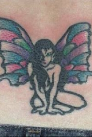 蝴蝶翅膀精灵纹身图案