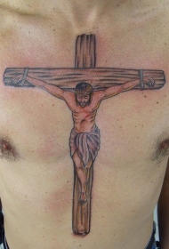 耶稣受难彩色纹身图案