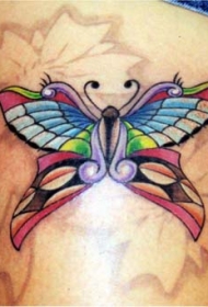 漂亮鲜艳的蝴蝶纹身图案