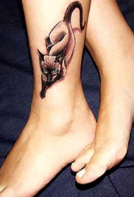 暹罗猫腿部纹身图案