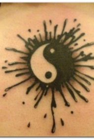 中国阴阳八卦图腾纹身图案