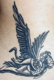 长翅膀的猴子纹身图案