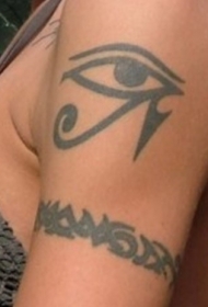 黑色荷鲁斯之眼手臂纹身图案