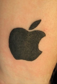 黑色苹果标志纹身图案