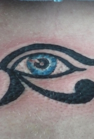 蓝色的荷鲁斯之眼纹身图案