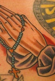 经典的祈祷之手纹身图案