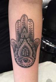 手臂欧美神秘法蒂玛之手纹身图案
