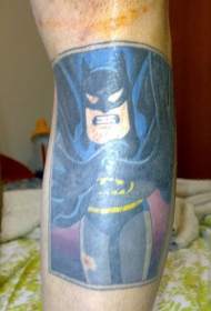 愤怒的蝙蝠侠卡通纹身图案