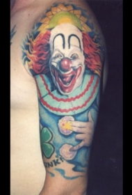 手臂彩绘罗纳德小丑纹身图案