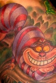 迪士尼的咧嘴猫卡通纹身图案