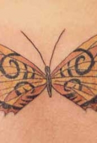 蝴蝶创意花纹纹身图案