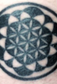 黑色印度教符号纹身图案