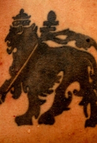 黑色狮子国王纹身图案