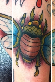 可爱的昆虫彩绘纹身图案